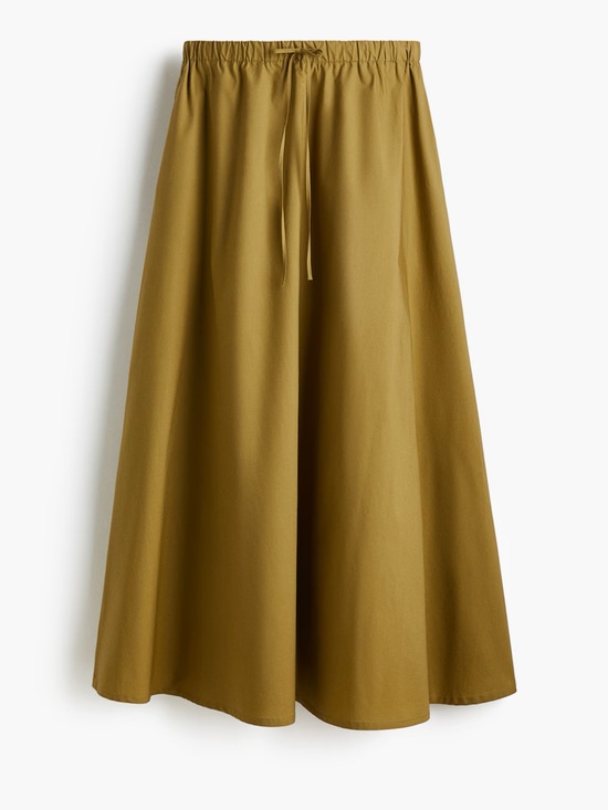 H&M Dresses & Skirts - H&M Olive Green Full-Length Maxi Skirt with Elastic Waist